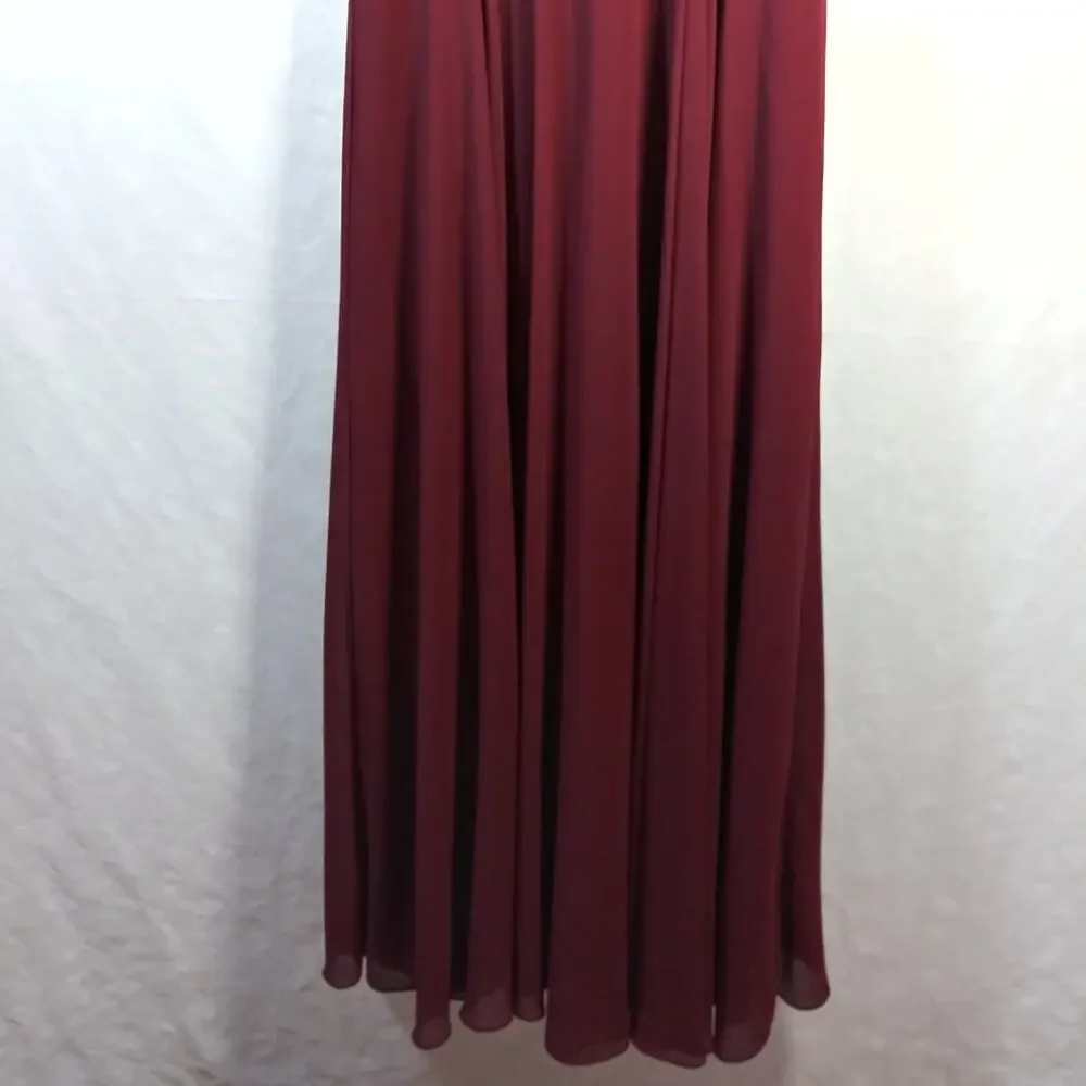 Lulus All About Love Wine Red Maxi Dress Event Size M - Picture 5 of 12
